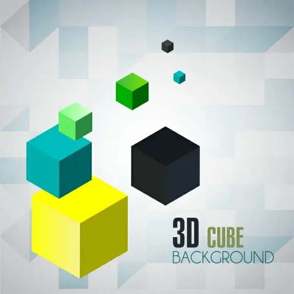 cube background colorful 3d decoration