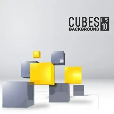 cubes abstract background art vector