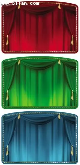 theater curtain background templates classical colored 3d design