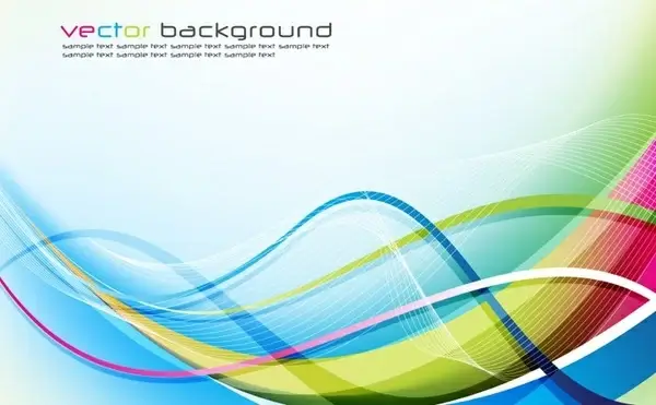 abstract background colorful curved waves design