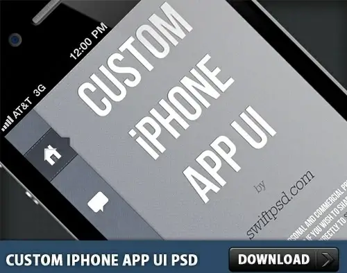Custom iPhone App UI PSD