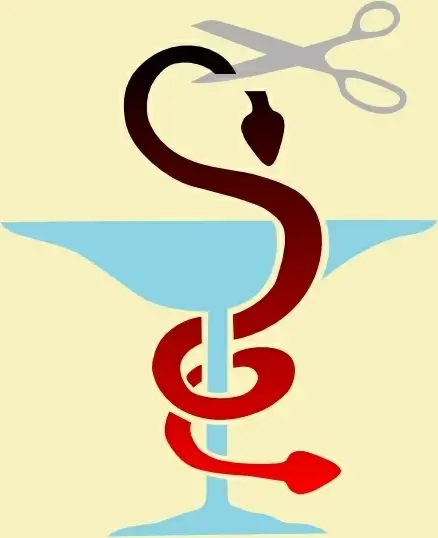 Cut Snake Head Medical clip art