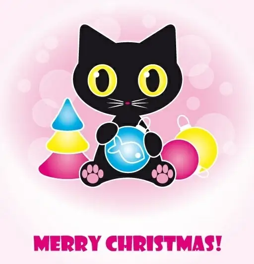 cute black cat clip art
