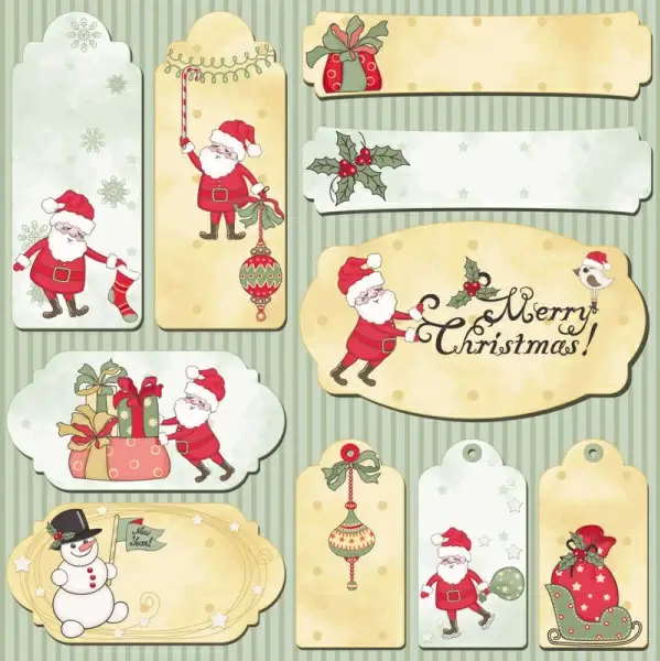 cute cartoon christmas ornaments vector graphics