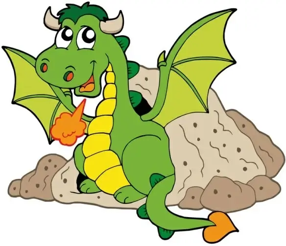 cute cartoon dragon 03 vector