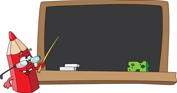 education background cute stylized pencil cartoon sketch