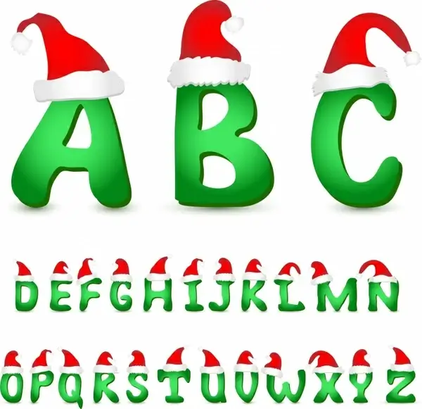 alphabet background template christmas decor modern colorful design