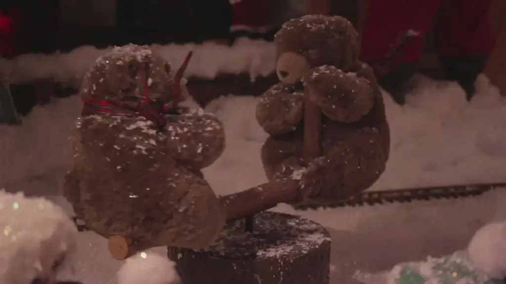 cute christmas decoration with teddy bears