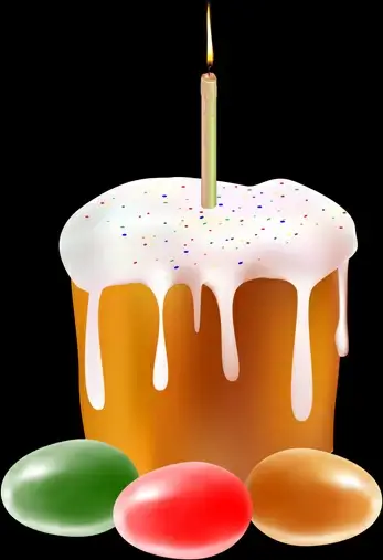 cute easter cake vector design graphics