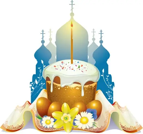 cute easter cake vector design graphics