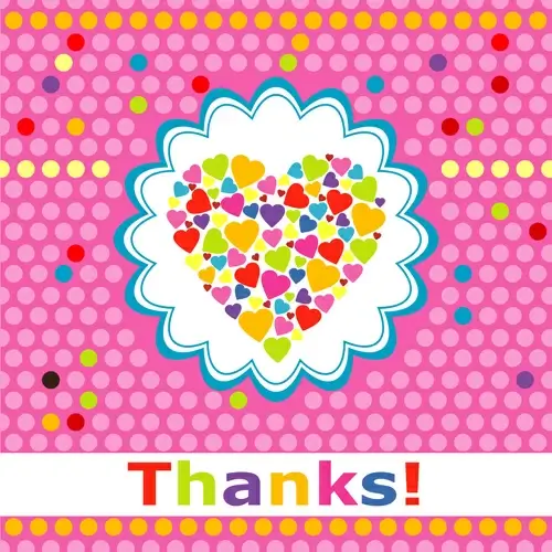 cute round dot heart greeting card vector graphics