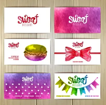 cute sweet cards vectors