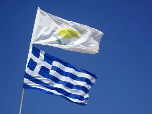 cyprus and greek flag