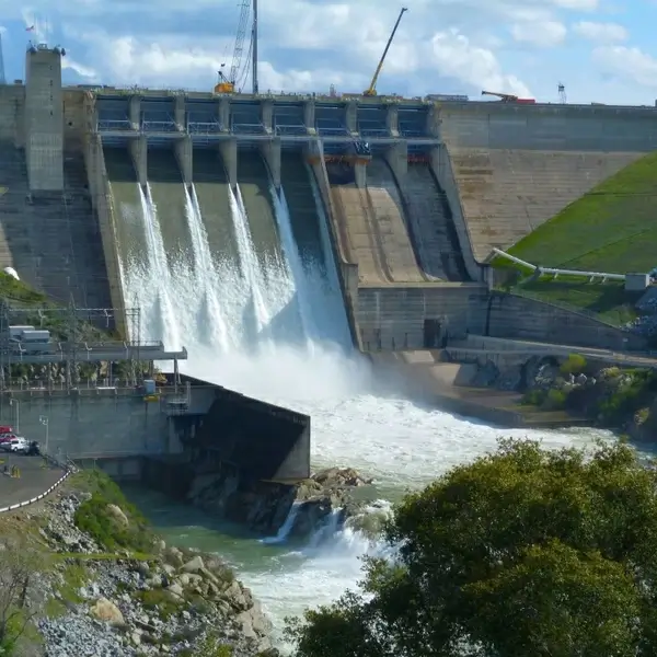 dam overflow water