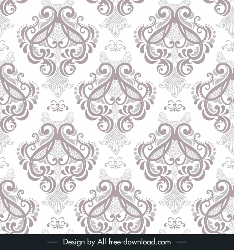 damask  royal pattern template classical symmetric repeating ornament