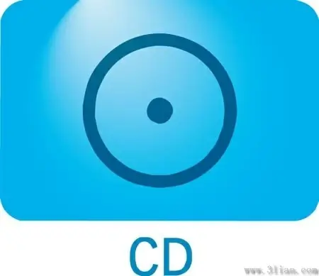 dark blue cd icon vector