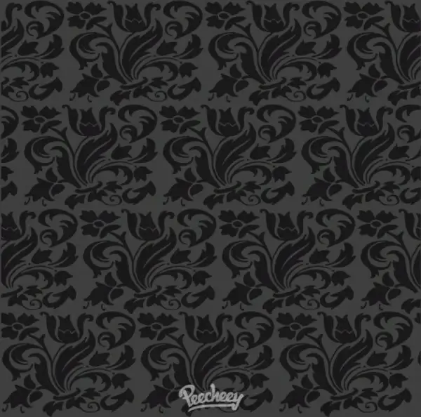 dark damask wallpaper with seamless floral design
