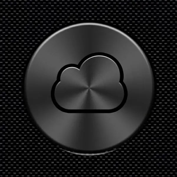 Dark Metallic iCloud Button