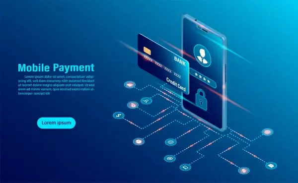 data protection concept online payment security transaction via credit card protect data finance and confidentiality with high security flat isometric illustration