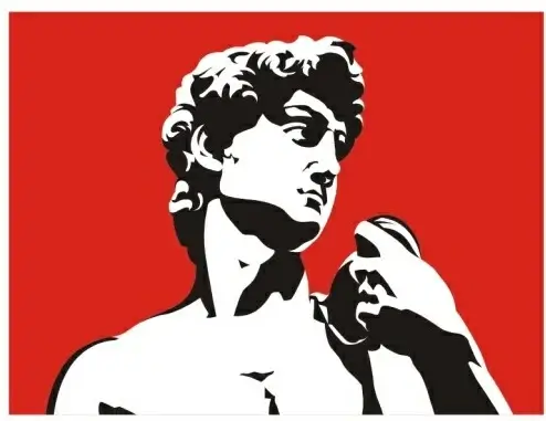 david portrait vector