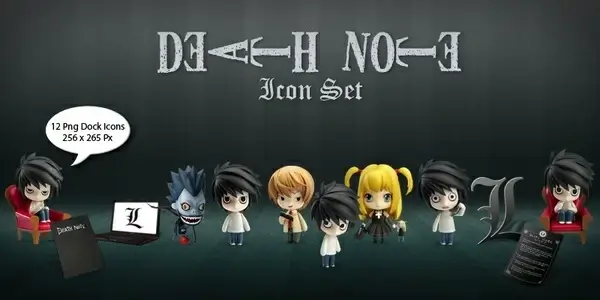 Death Note Icon Set icons pack