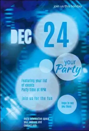 december christmas party flyer cover vector