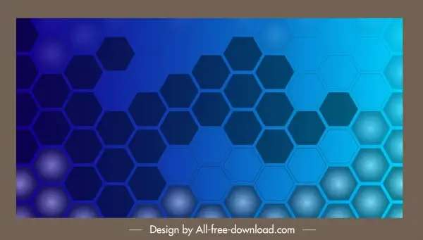 decorative background polygonal honeycomb shapes flat blue design