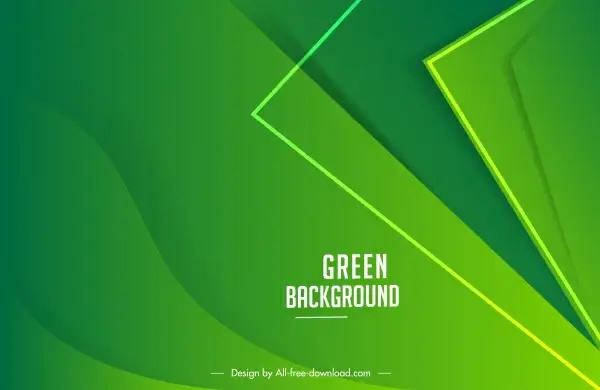 decorative background template modern green geometric curves