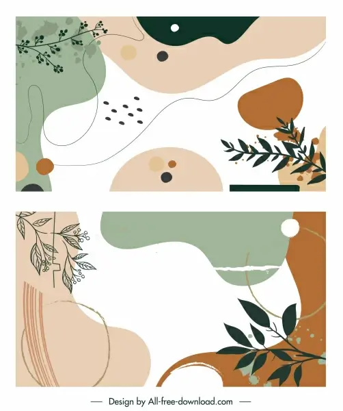 decorative background templates classic abstract nature design