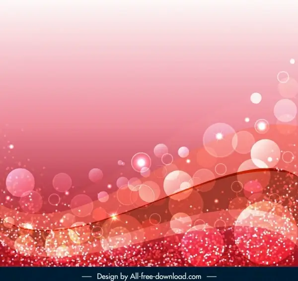 decorative background twinkling transparent circles curves pink decor