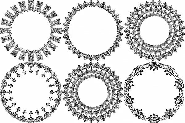 decorative circle sets design with classical border