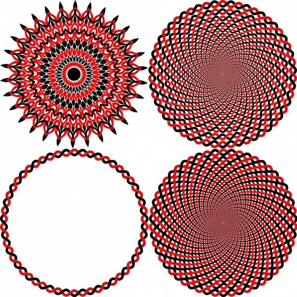 decorative circles vector illustration with interlock design