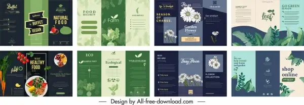 decorative leaflet templates elegant classic trifold design