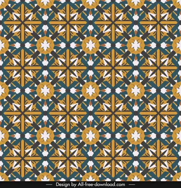 decorative pattern colorful flat symmetric repeating illusion