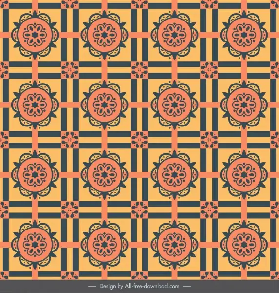 decorative pattern elegant retro repeating symmetric design 