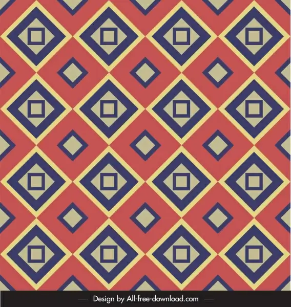 decorative pattern flat colorful geometric symmetric repeating design