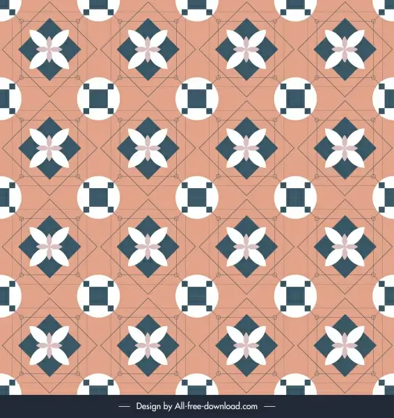 decorative pattern flat repeating symmetrical decor