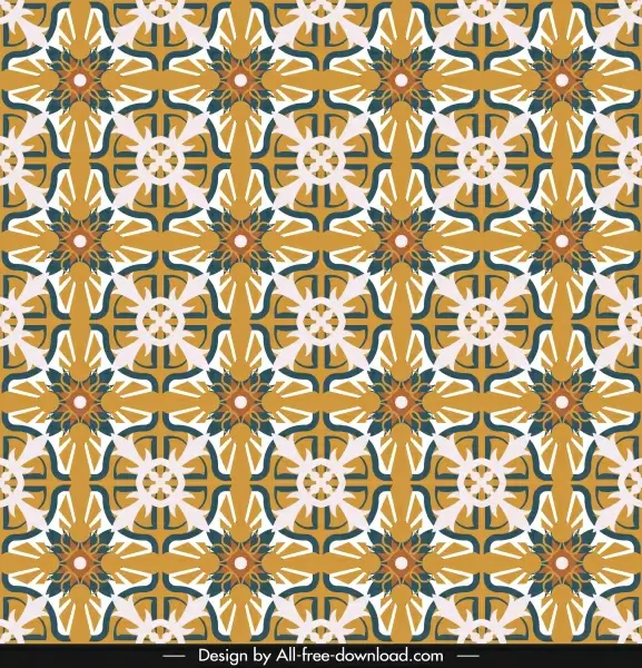 decorative pattern flat repeating symmetrical illusion shapes