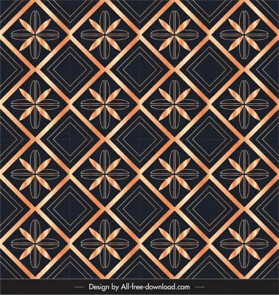decorative pattern petal geometric decor repeating symmetric design