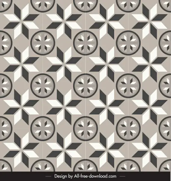 decorative pattern retro flat repeating symmetric design