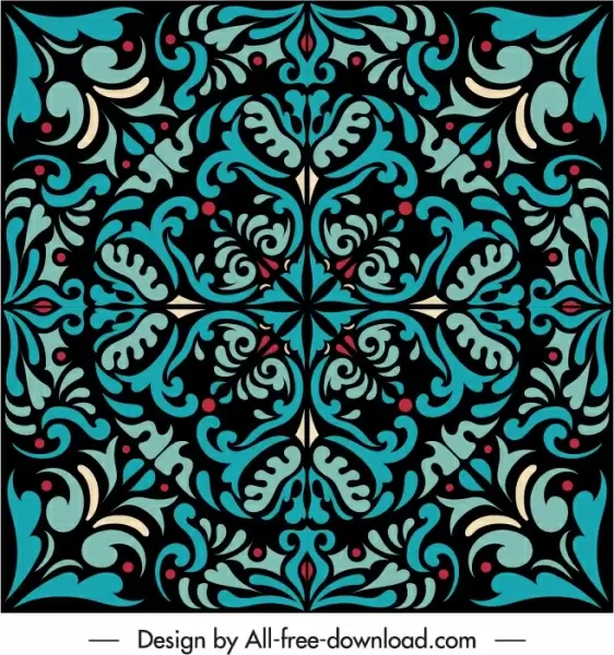 decorative pattern template vintage symmetry illusion decor
