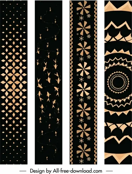 decorative pattern templates elegant dark repeating delusive design