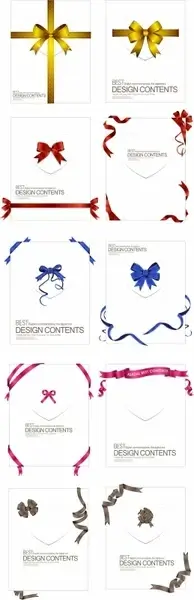 decorative bow ribbon templates colored classic decor