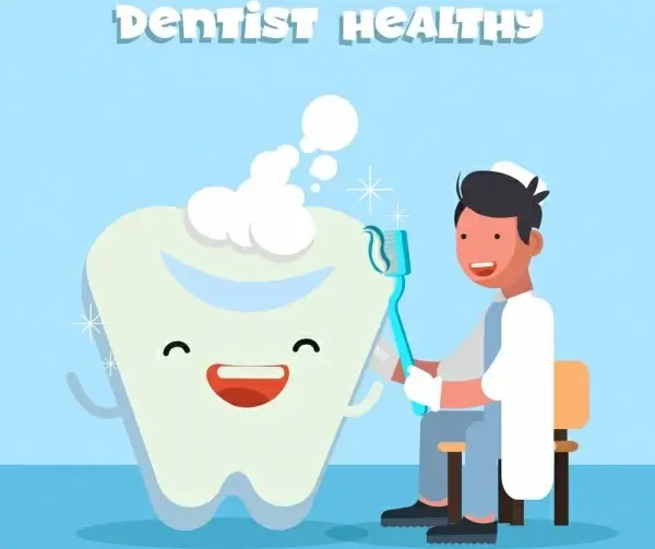 dentistry background dentist stylized tooth icons decor
