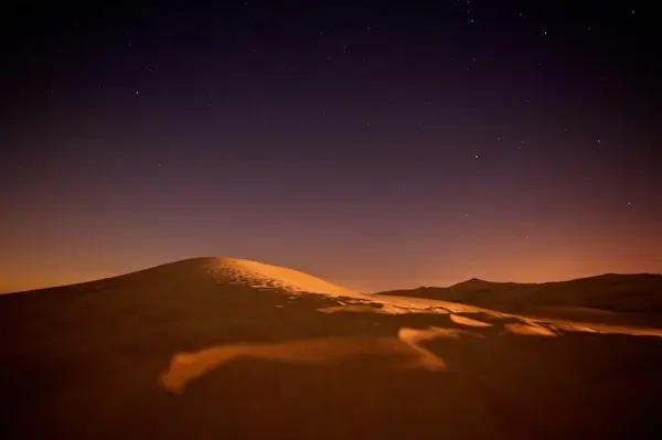 desert hill landscape night rural sky space star