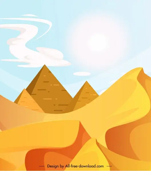 desert scene painting bright colored classic design