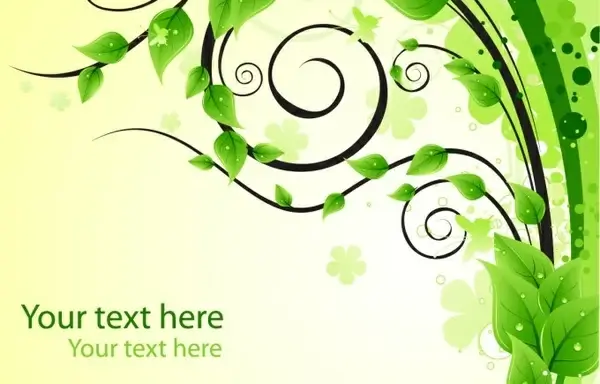 nature background leaves tree icon curved green decor