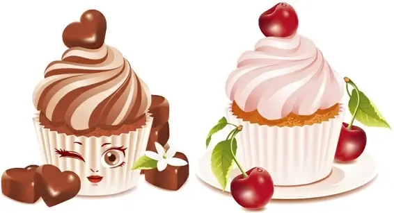 dessert cake vector graphics