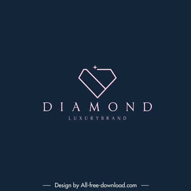 diamond logo template flat abstract geometry 