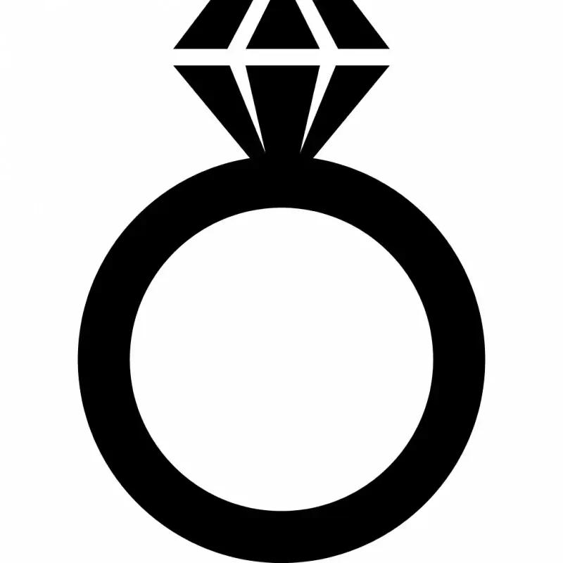diamond ring icon flat silhouette geometric outline 